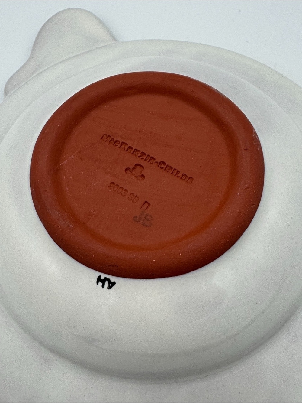 Vintage MacKenzie Childs Butterfly 7.5" Bowl Retired 2003 Yellow Green Check - Picture 11 of 13
